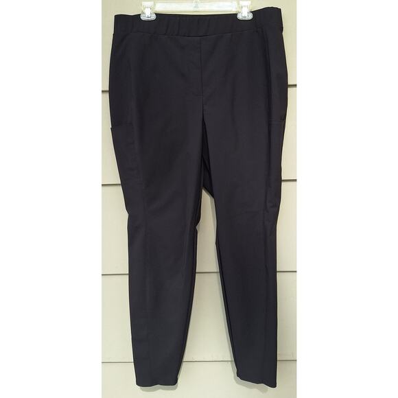 Lane Bryant Elastic Waist Pull on Stretchy Dress Work Office Black Pants Size 18 - Picture 1 of 8